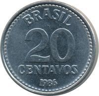 20 Centavos cruzado (1986-1989) coin
