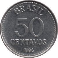 50 Centavos cruzado (1986-1989) coin