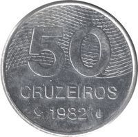 50 Cruzeiros cruzeiro novo (1967-1986) coin