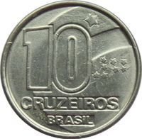 10 Cruzeiros cruzeiro (1990-1993) coin