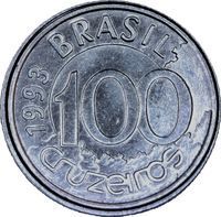 100 Cruzeiros cruzeiro (1990-1993) coin