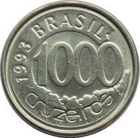 1000 Cruzeiros cruzeiro (1990-1993) coin