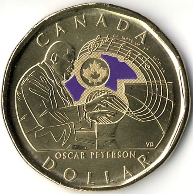 2022 Oscar Peterson Color Queen Elizabeth II Dollar