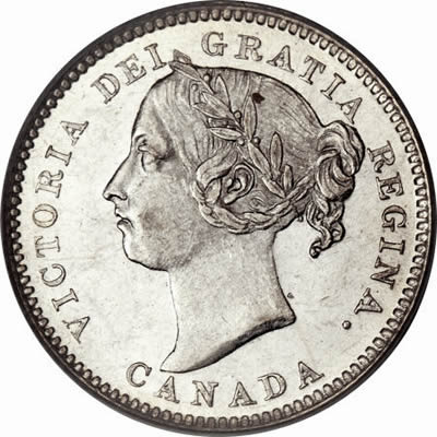 1888 Queen Victoria 10 Cents