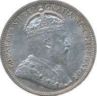 King Edward VII 25 Cents 25 cents coin