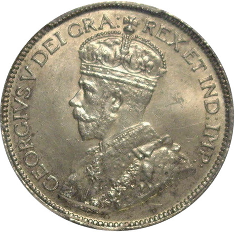 1912 King George V 25 Cents