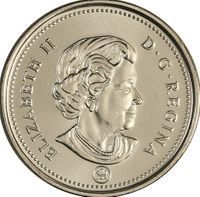 Queen Elizabeth II Modern 25 Cents