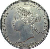 Queen Victoria 25 Cents 25 cents coin