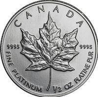 $20 Platinum Maple Leafs bullion coin