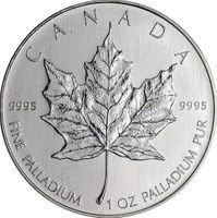 Palladium Maple Leafs bullion coin