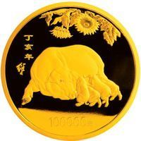 Gold 100000 Yuan bullion lunars coin