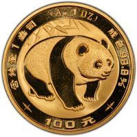 Gold 100 Yuan bullion pandas coin