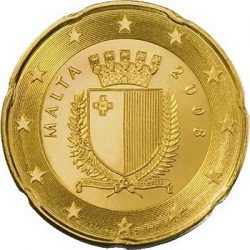 2008 Proof Malta 20 Cents