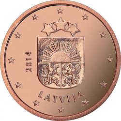 2014 Latvia 5 Cents