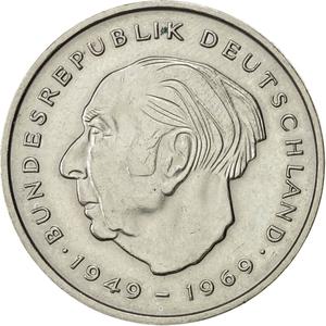 1972-D Theodor Heuss Proof Bundesrepublik Deutschland 2 Marks