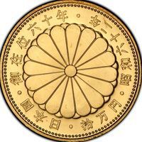 100000 Yen 50000 and 100000 yen coin