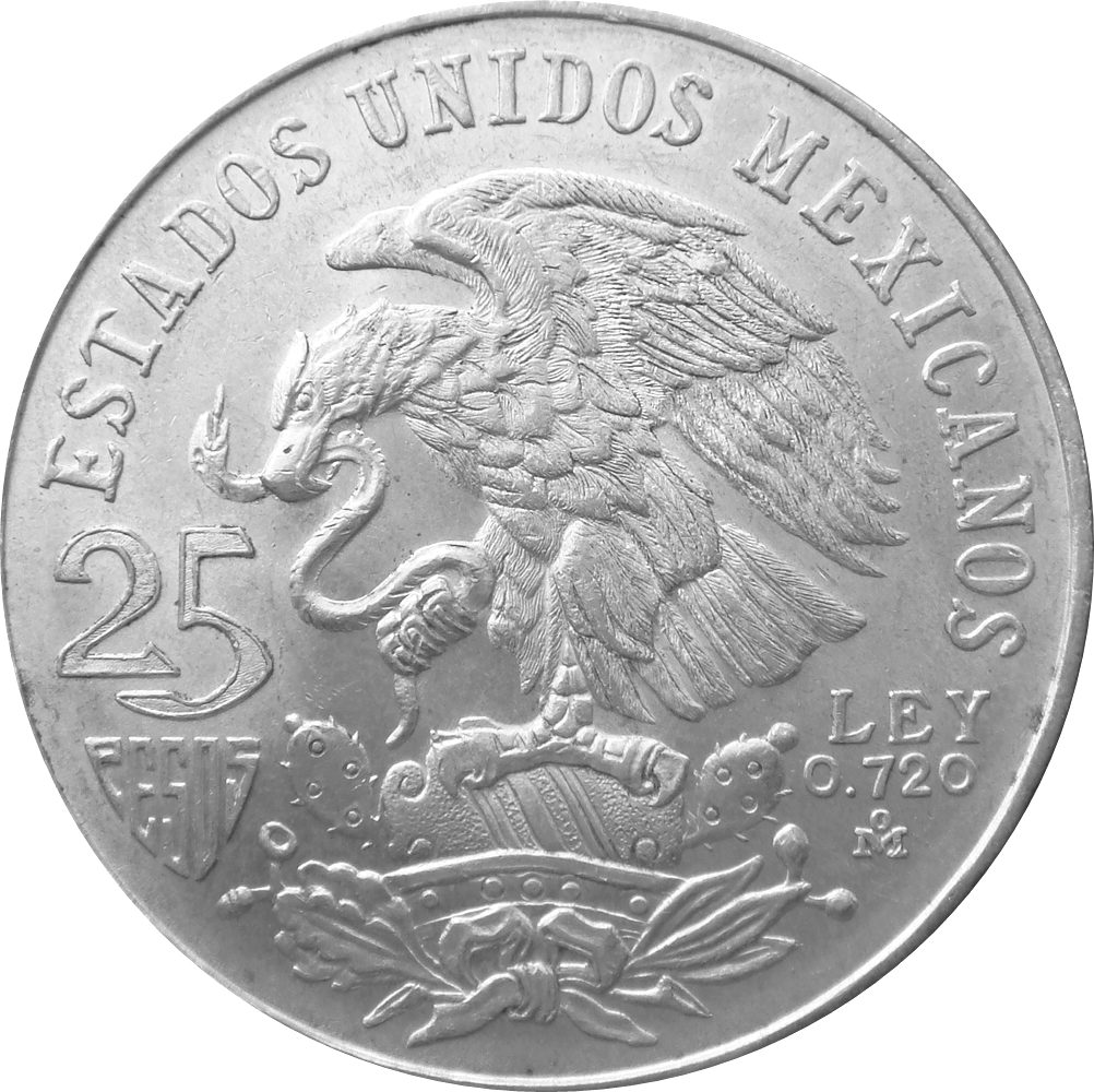 1968 Estados Unidos Type 1 25 Pesos