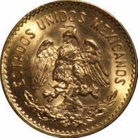 Estados Unidos Type 1 5 Pesos 2, 2.5 & 5 pesos coin
