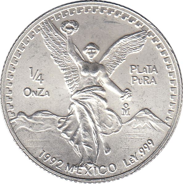 1995 Silver 0.25 Oz Libertad