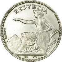 Helvetia Seated 1 Franc 1 franc coin