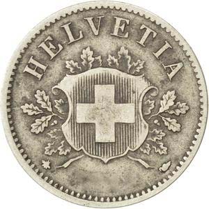 1875 Helvetia 10 Centimes