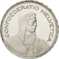 1968 Helvetia, Modern 5 Francs