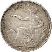 Helvetia Seated Half Franc half franc coin
