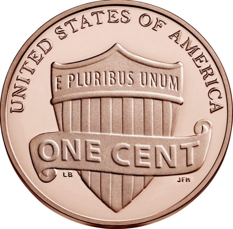Lincoln Union Shield cent — the modern penny design