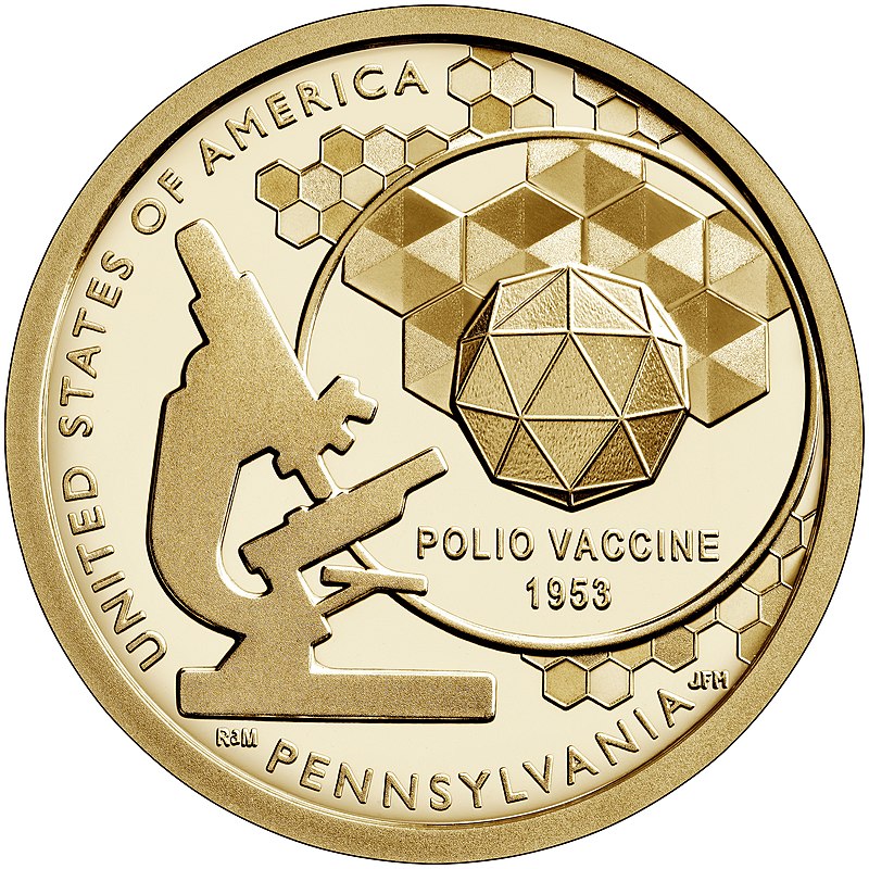 2019-S Polio Vaccine Reverse Proof American Innovation Dollar