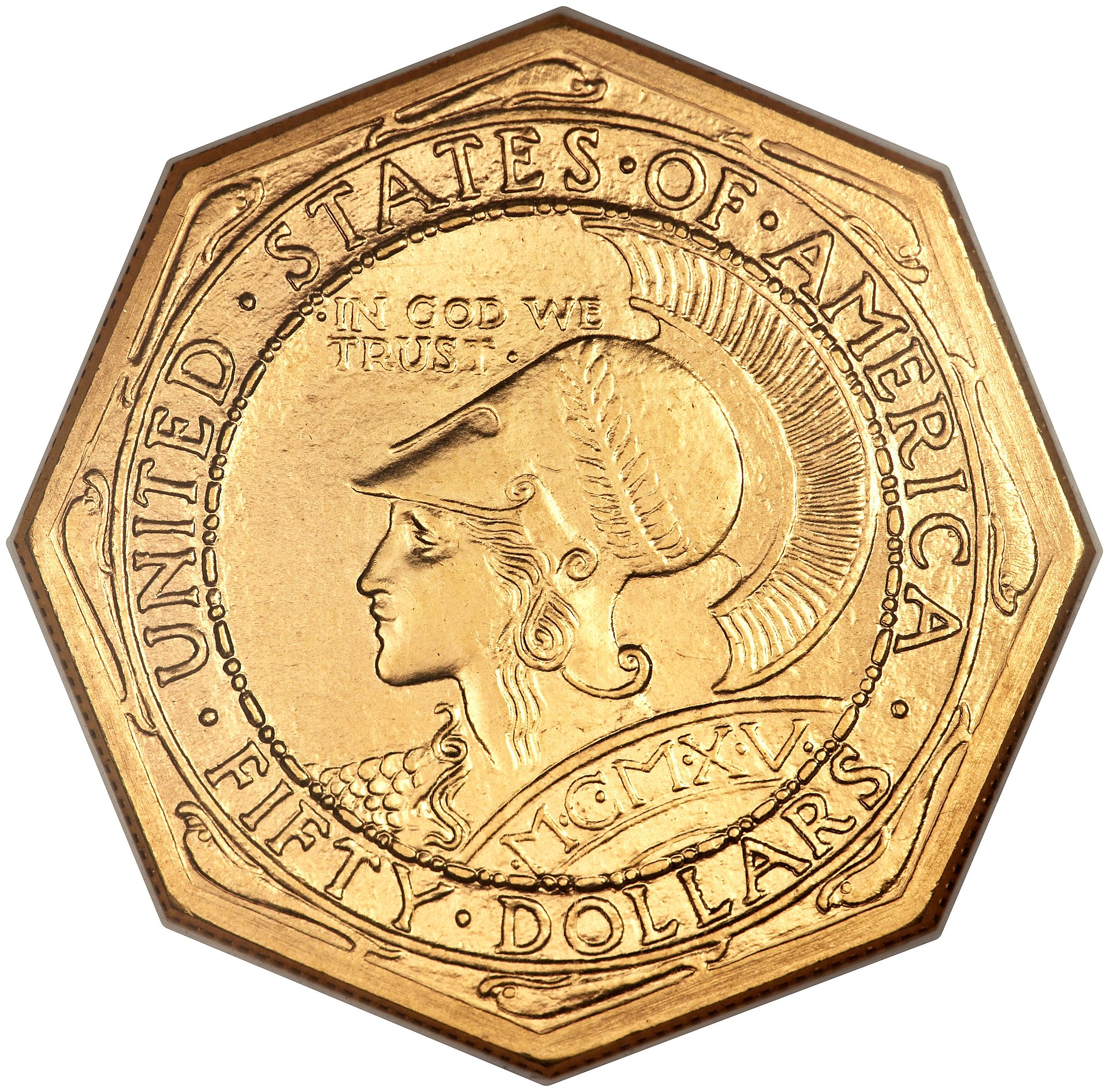 1915 Panama-Pacific International Exposition, Octagonal Gold