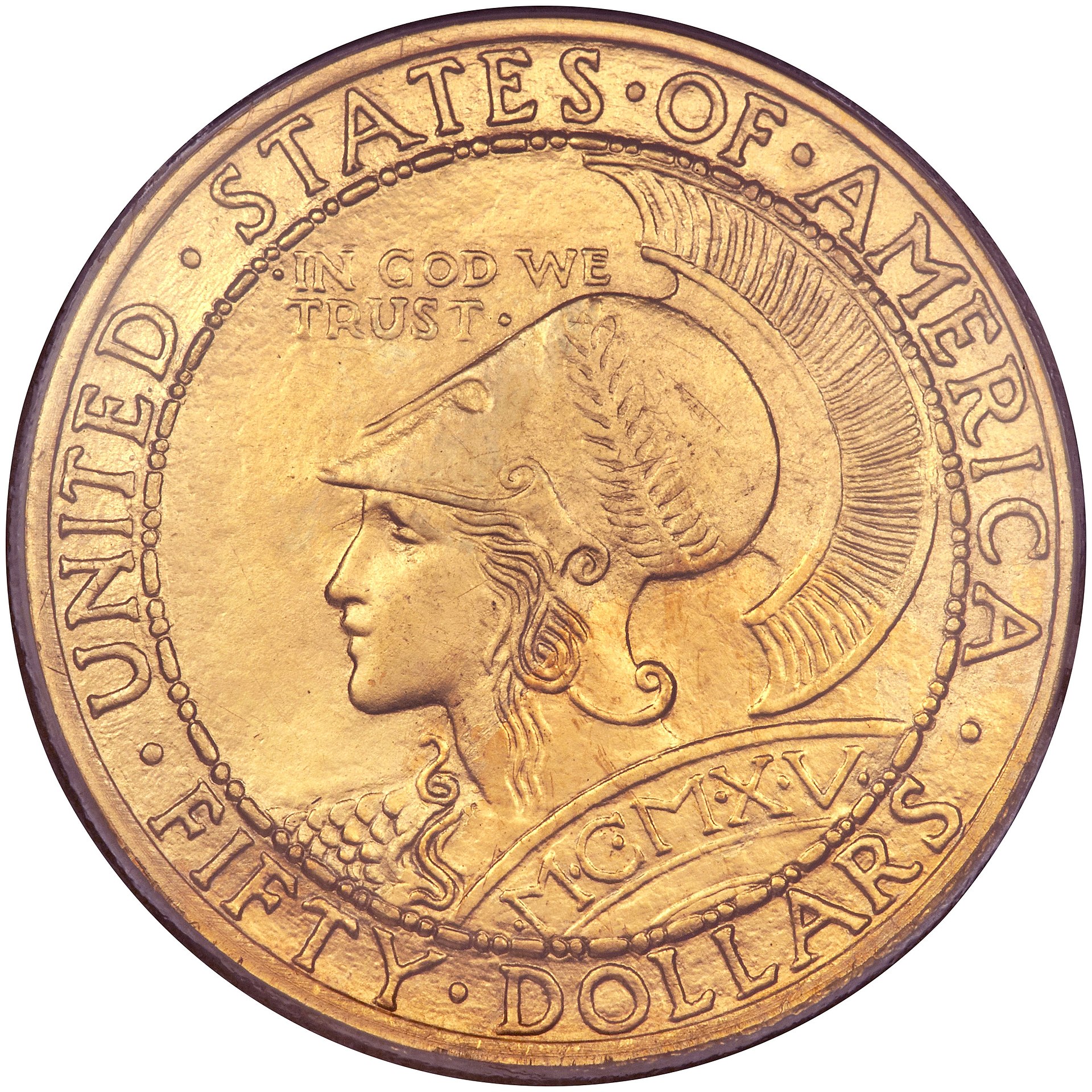 1915 Panama-Pacific International Exposition, Round Gold