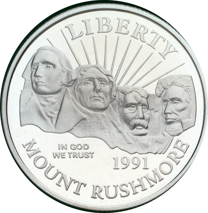 1991-D Mount Rushmore Golden Anniversary Modern Clad