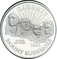 1991-D Mount Rushmore Golden Anniversary