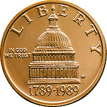 1989-W Congress Bicentennial Modern Gold