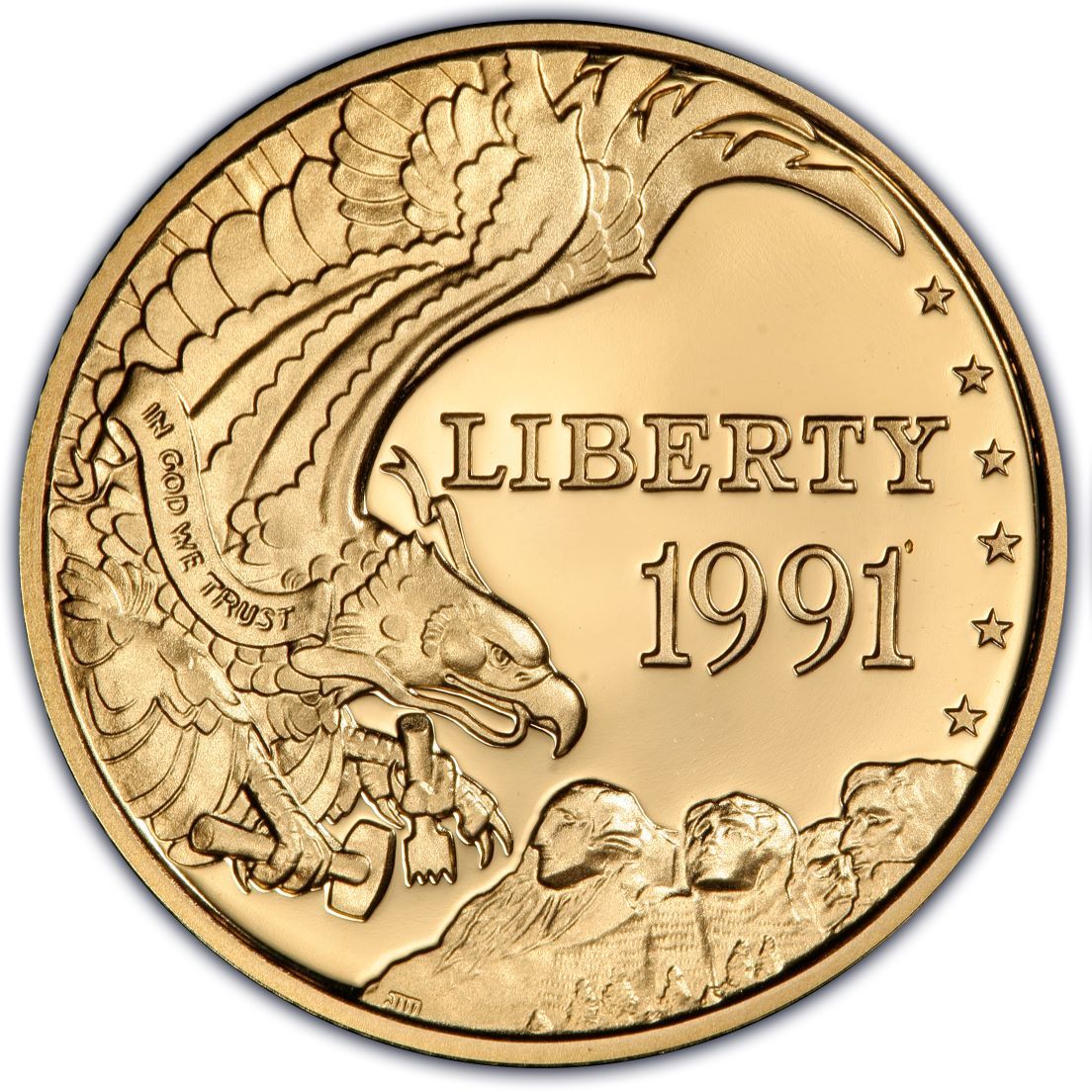 1991-W Mount Rushmore Golden Anniversary Modern Gold