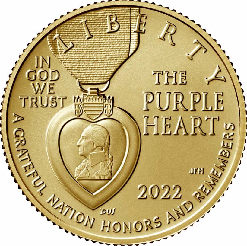 2022-W National Purple Heart Modern Gold