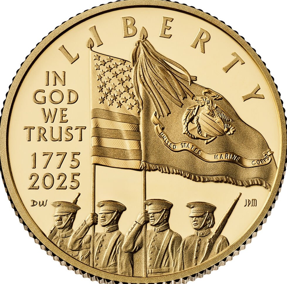 2025-W U.S. Marine Corps 250th Anniversary Proof Modern Gold