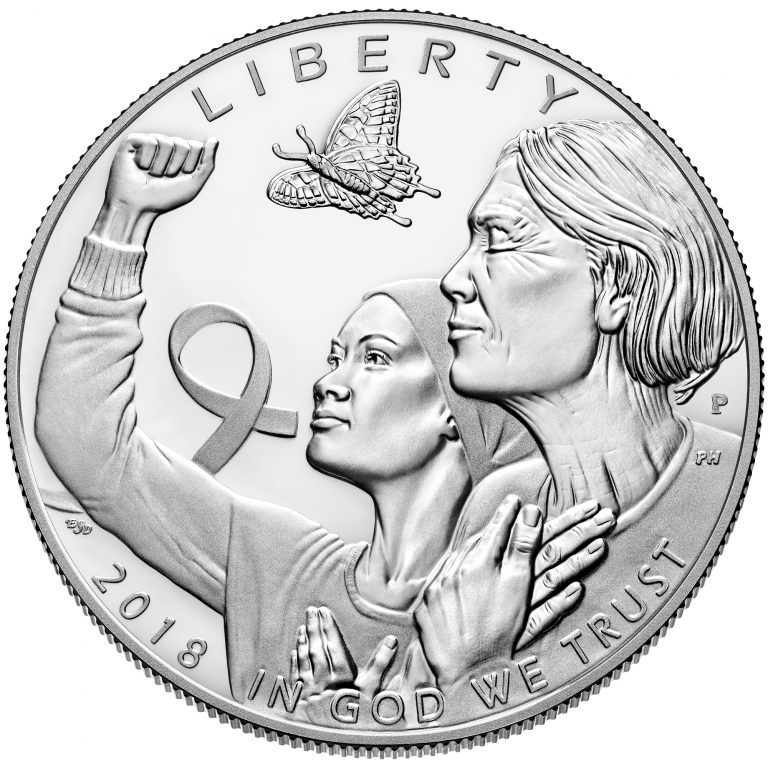 2018-P Breast Cancer Awareness Proof Modern Silver