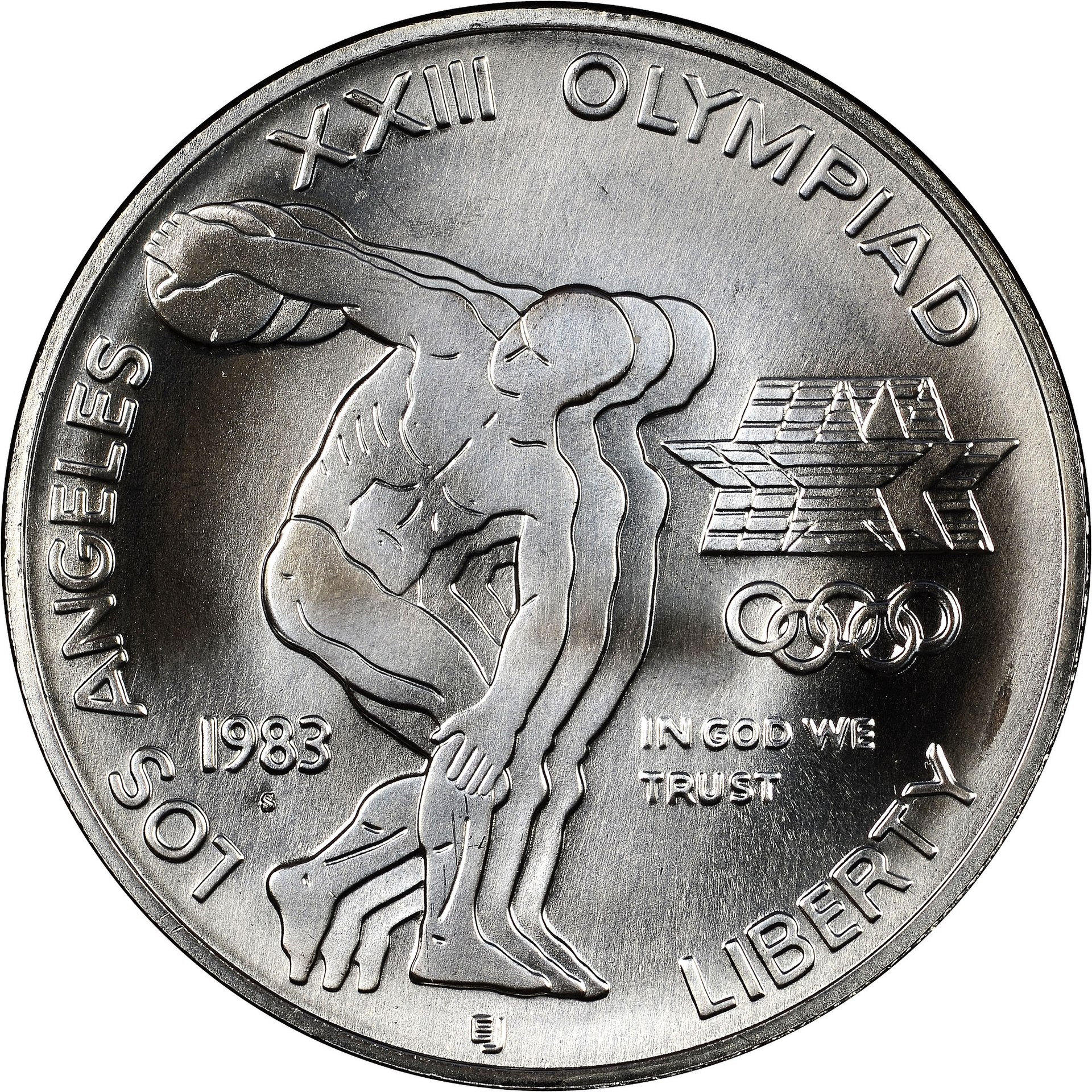 1983-P Discus Thrower Modern Silver