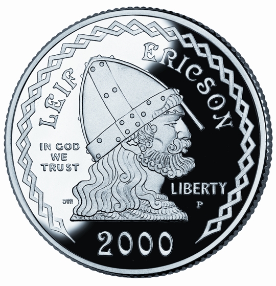 2000-P Leif Erikson Millenium Proof Modern Silver