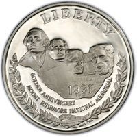 1991-P Mount Rushmore Golden Anniversary