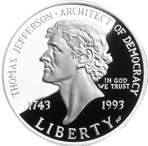 1994-S Thomas Jefferson Proof Modern Silver