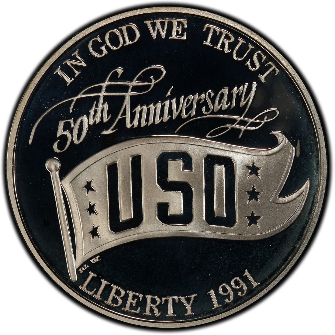 1991-D United Service Organizations Modern Silver