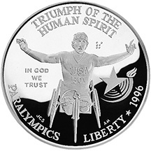 1996-P XXVI Olympiad, Paralympics Proof Modern Silver