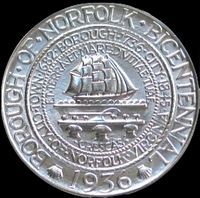1936 Norfolk, Virginia, Bicentennial Silver