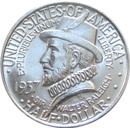 1937 Roanoke Island, North Carolina, 350th Anniversary Silver