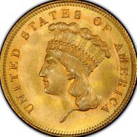$3 Gold Piece gold coins coin