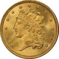 Classic Head $5 gold coins coin