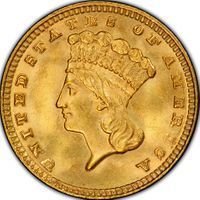 Gold Dollar gold coins coin