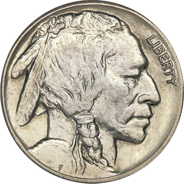 Buffalo Nickel obverse — Native American chief portrait